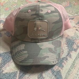Pink John Deere baseball hat